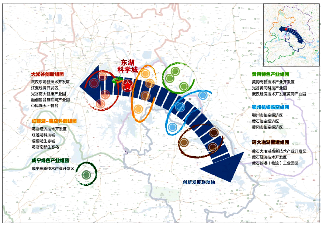光谷科技創(chuàng)新大走廊創(chuàng)新空間布局