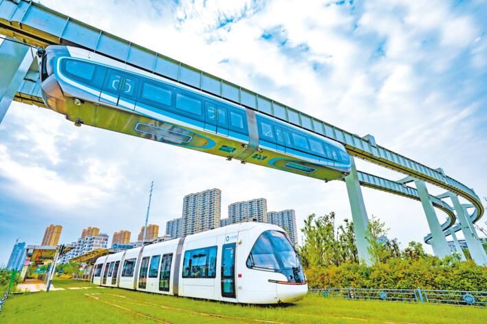 空中行驶 无人驾驶 270°观景 我国首条空轨光谷开跑 - 湖北省人民政府门户网站