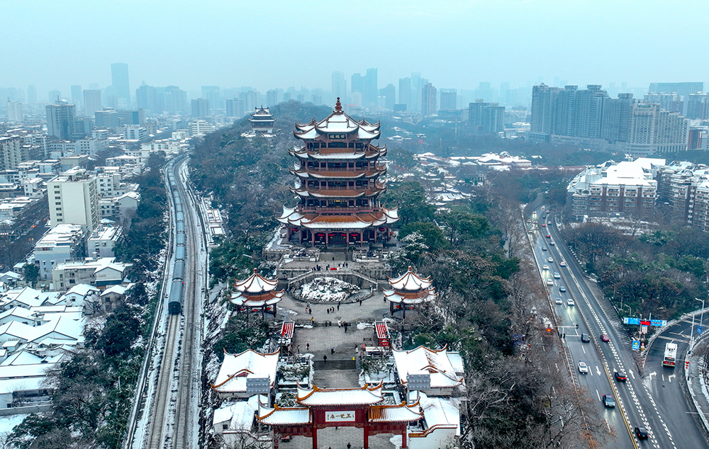 冰雪黄鹤楼江城美风光- 湖北省人民政府门户网站